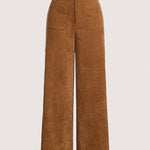 Zeagoo Casual Corduroy High Waist Wide Leg Pants