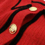 Zeagoo Casual Colorblock Crop Polo Sweater