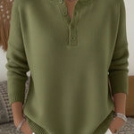 Zeagoo Casual Loose Fit Knit Henley Sweater