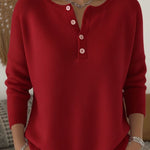 Zeagoo Casual Loose Fit Knit Henley Sweater