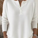 Zeagoo Casual Loose Fit Knit Henley Sweater