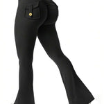 Zeagoo Cargo Style High Waist Flare Leggings