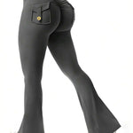 Zeagoo Cargo Style High Waist Flare Leggings