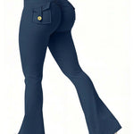 Zeagoo Cargo Style High Waist Flare Leggings