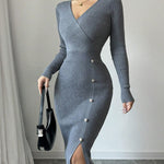 Zeagoo Women's Cozy Comfort Knit Bodycon Midi Dress