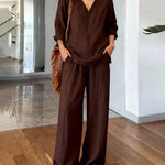 Zeagoo Casual Loose Fit Cotton Blend 2-Piece Set