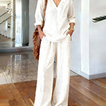 Zeagoo Casual Loose Fit Cotton Blend 2-Piece Set