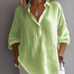 Zeagoo Minimalist Solid Color Long Sleeve Blouse for Women Casual Work Office Loose Fit 2026 | Under $40