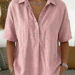 Zeagoo Classic Casual Snap Button Short Sleeve Shirt for Women Casual Loose Business Casual 2026 | Under $40