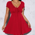 Feminine Going Out Ruched Front Mini Dress