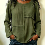 Effortless Textured Long Sleeve Top