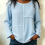 Effortless Textured Long Sleeve Top