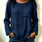 Effortless Textured Long Sleeve Top
