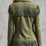 Western Cowgirl Suede Style Tassel Suit Jacket