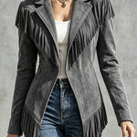 Western Cowgirl Suede Style Tassel Suit Jacket