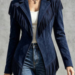 Western Cowgirl Suede Style Tassel Suit Jacket