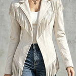 Western Cowgirl Suede Style Tassel Suit Jacket