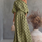 Women's One Shoulder Top And Wide Leg Pants Set