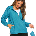 Waterproof Rain Packable Hooded Windbreaker - Zeagoo (Us Only)