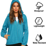 Waterproof Rain Packable Hooded Windbreaker - Zeagoo (Us Only)