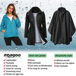 Waterproof Rain Packable Hooded Windbreaker - Zeagoo (Us Only)