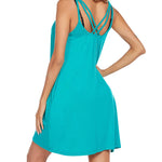 Women's Swimwear Coverups Tank Sundresses Beach Spaghetti Strap Dress Bikini Cover Up Swing Strap Dresses with Pockets - Zeagoo (Us Only)