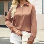 Zeagoo Business Casual Satin Long Sleeve Shirts for Women Elegant Office Work Dressy 2026 | Under $40