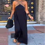 Clara - Two-tone backless maxi dress