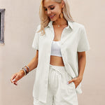 Zeagoo 2 Piece Linen Set Lounge Beach Set
