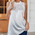 Womens Tank Tops Dressy Casual Mock Neck Sleeveless Blouses Fashion Shirts for Work - Zeagoo (Us Only)