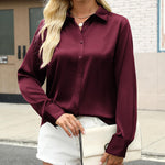 Zeagoo Business Casual Satin Long Sleeve Shirts for Women Elegant Office Work Dressy 2026 | Under $40