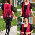 Women's Tassel Sleeveless Vest 70s Outfits for Women Hippie Clothes Fringe Jacket Cardigan S-XXL - Zeagoo (Us Only)