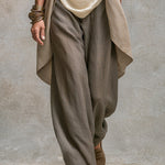 Constance | Three-Piece Beige and Grey Layered Casual Set with Palazzo Pants, Elegant