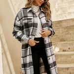 Zeagoo Plaid Shacket Jacket Long Button Down Shirts
