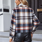 Zeagoo Flannels for Women Cropped Shacket Jacket