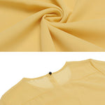 Womens Casual Scoop Neck Loose Top 3/4 Sleeve Chiffon Blouse Shirt Tops - Zeagoo (Us Only)