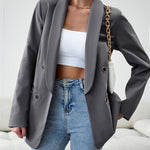 Zeagoo Casual Blazers Double Breasted Long Sleeve Work Office Blazer Jacket