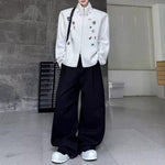 Stand-up Collar Metal-trimmed Knit Cardigan
