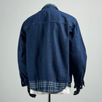 Fake Two-piece Plaid Patchwork Shirt
