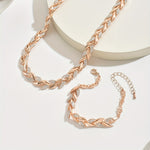 Berta - Wheat ear jewelry set with crystals
