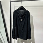 Loose-fit Distressed High-neck T-shirt