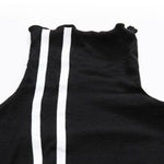 High-neck Printed Long-sleeved Slim-fit Shirt