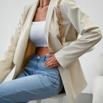 Zeagoo Casual Blazers Double Breasted Long Sleeve Work Office Blazer Jacket