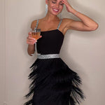 Zeagoo Embellished Tassel Dress