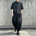 Japanese Style High-Waisted Pleated Lantern Pants