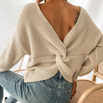 Zeagoo Backless Criss Cross Sweater