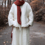 Double-sided Mulberry Silk Cotton Lace-up New Chinese-style Cotton Coat
