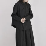 Womenâ€™s Irregular Button-down Long-sleeved Shirt