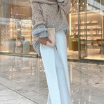 Zeagoo Cozy Sequined Off-shoulder Sweater