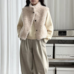 Sleeveless Faux Lamb Wool Vest